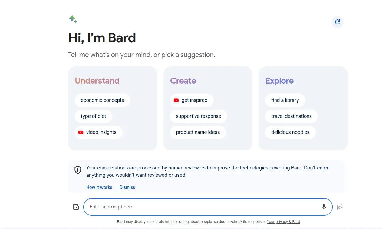 Google Bard demo